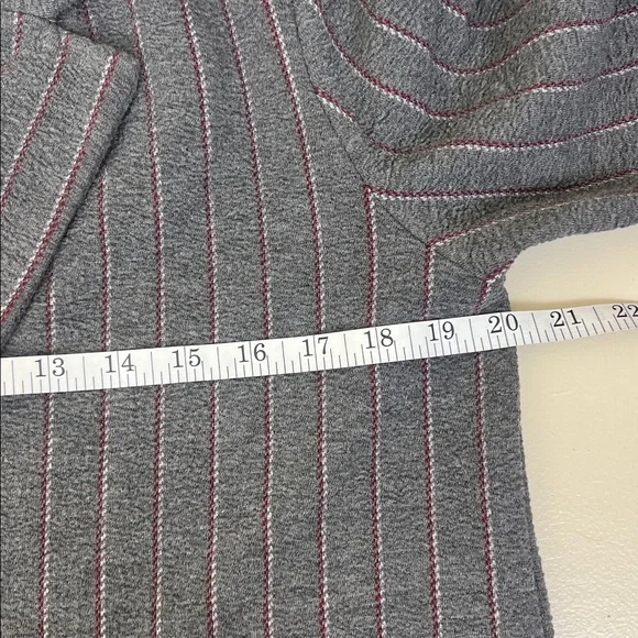 NWT Anthropologie Women’s Harlyn Morgan’s Gray Pinstripe Longline Blazer Small